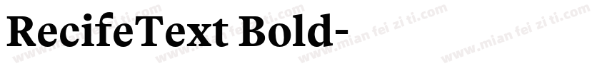 RecifeText Bold字体转换